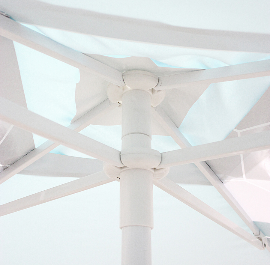 Close up of Square Printed Parasol Frame